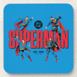 Superman Legends Forever Graphic Coaster<br><div class="desc">Legends are Forever with this iconic Superman graphic celebrating the different eras of our favourite Man of Steel! Grab this on a fun graphic tee,  wall art,  or many more customizable Zazzle products perfect for gifting or treating yourself!</div>