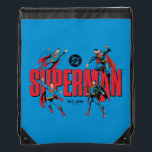 Superman Legends Forever Graphic Drawstring Bag<br><div class="desc">Legends are Forever with this iconic Superman graphic celebrating the different eras of our favourite Man of Steel! Grab this on a fun graphic tee,  wall art,  or many more customizable Zazzle products perfect for gifting or treating yourself!</div>