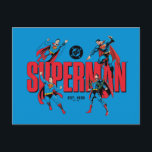 Superman Legends Forever Graphic Postcard<br><div class="desc">Legends are Forever with this iconic Superman graphic celebrating the different eras of our favourite Man of Steel! Grab this on a fun graphic tee,  wall art,  or many more customizable Zazzle products perfect for gifting or treating yourself!</div>
