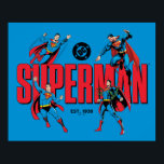 Superman Legends Forever Graphic Poster<br><div class="desc">Legends are Forever with this iconic Superman graphic celebrating the different eras of our favourite Man of Steel! Grab this on a fun graphic tee,  wall art,  or many more customizable Zazzle products perfect for gifting or treating yourself!</div>
