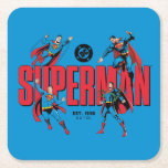 Superman Legends Forever Graphic Square Paper Coaster<br><div class="desc">Legends are Forever with this iconic Superman graphic celebrating the different eras of our favourite Man of Steel! Grab this on a fun graphic tee,  wall art,  or many more customizable Zazzle products perfect for gifting or treating yourself!</div>
