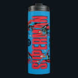 Superman Legends Forever Graphic Thermal Tumbler<br><div class="desc">Legends are Forever with this iconic Superman graphic celebrating the different eras of our favourite Man of Steel! Grab this on a fun graphic tee,  wall art,  or many more customizable Zazzle products perfect for gifting or treating yourself!</div>