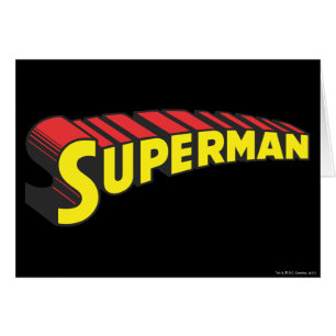 Superman Logo de lettres rouges jaunes