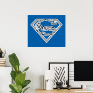 Superman Logo Doodle Art Poster