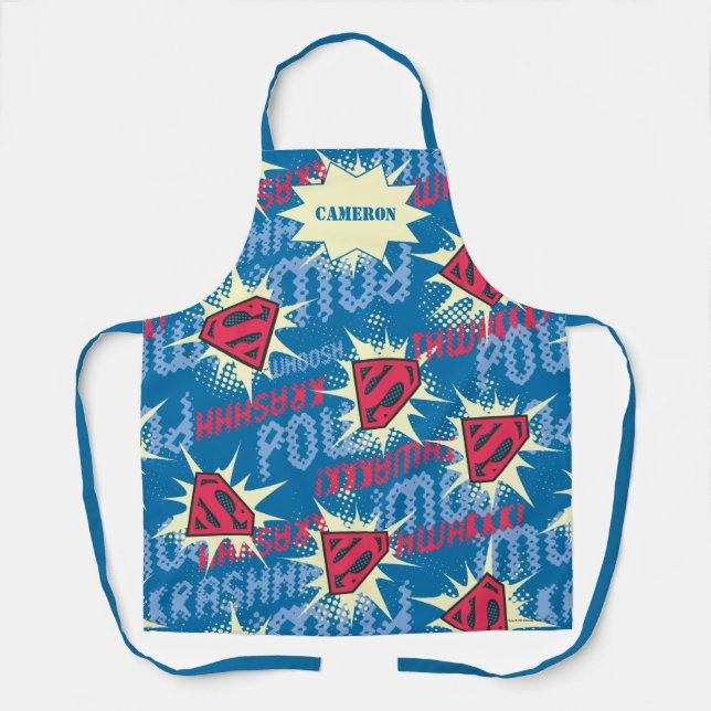 Superman Logo Pattern Apron (Front)