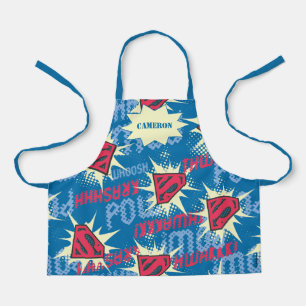 Superman Logo Pattern Apron