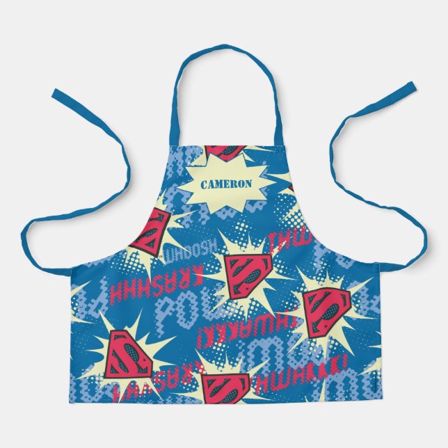 Superman Logo Pattern Apron (Front)