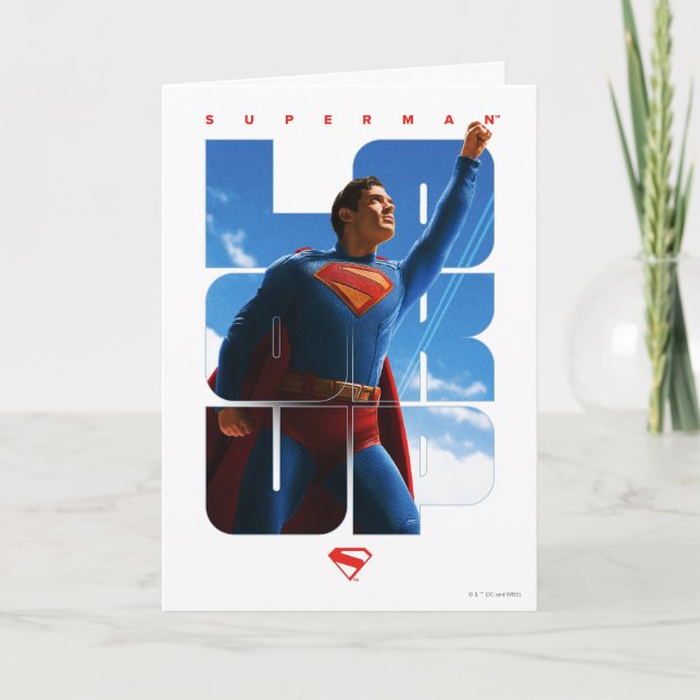 Superman Look Up Pose Card (Front)