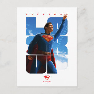 Superman Look Up Pose Postcard