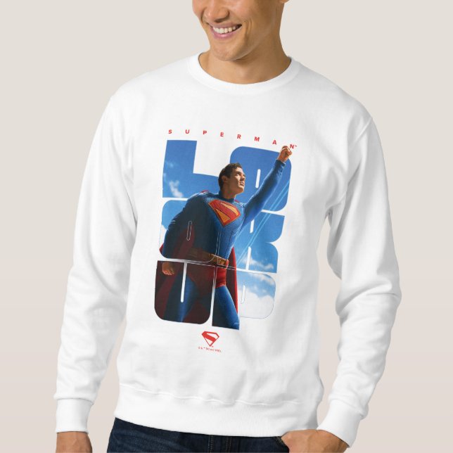 Superman Look Up Pose Sweatshirt (Front)