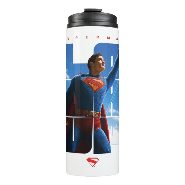 Superman Look Up Pose Thermal Tumbler (Front)