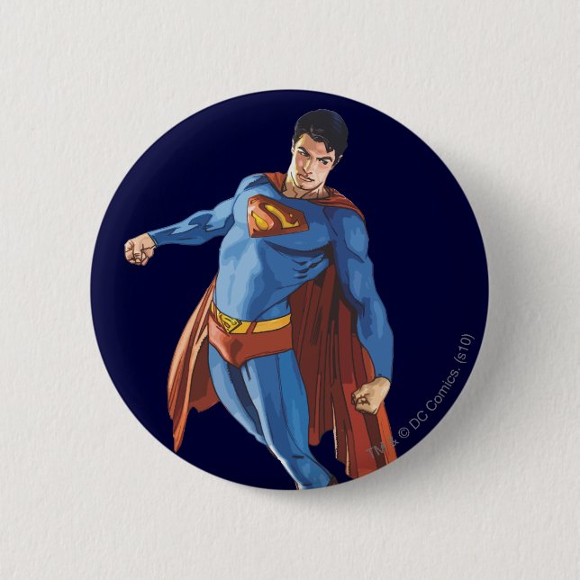 Superman Looking Down 2 Inch Round Button (Front)