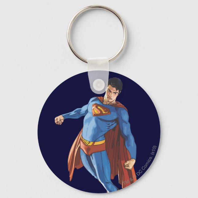 Superman Looking Down Keychain (Front)