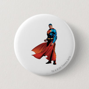 Superman Looks Front 2 Inch Round Button