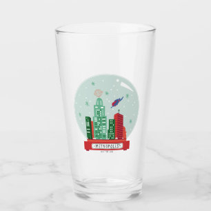 Superman Metropolis Snow Globe Graphic Glass