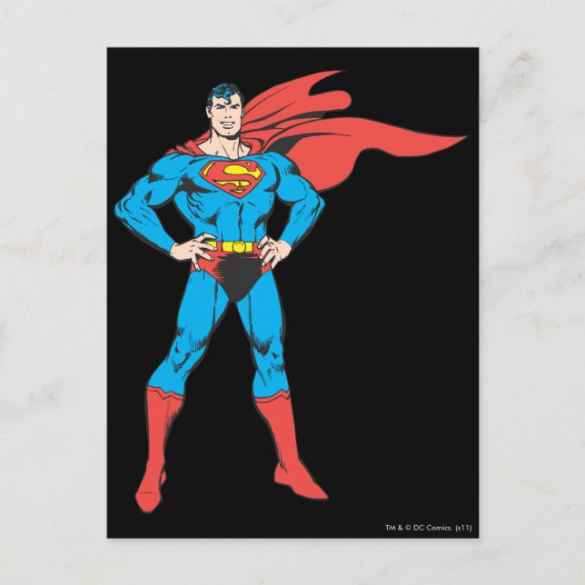 Superman Posing Postcard (Front)
