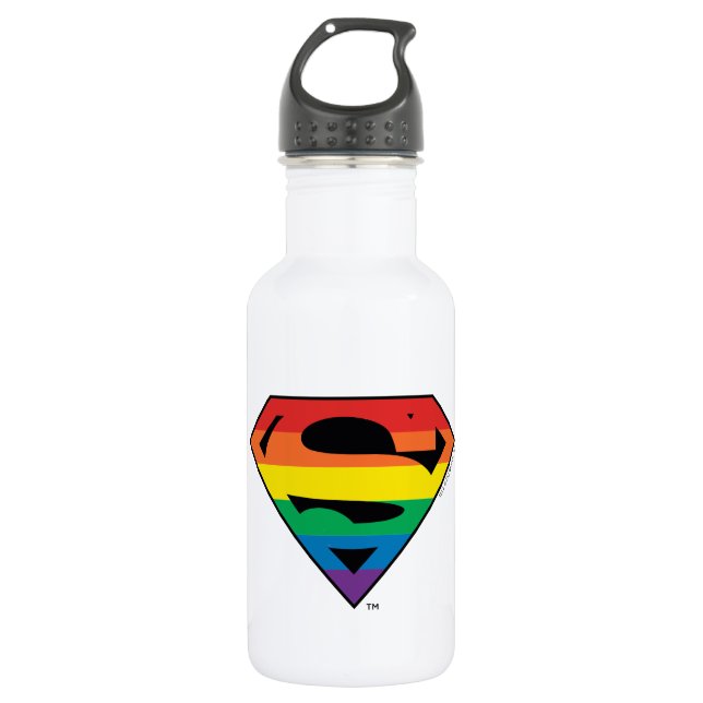 Superman Rainbow Logo 532 Ml Water Bottle (Front)
