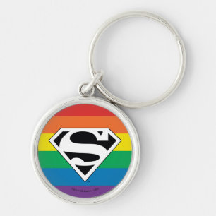 Superman Rainbow Logo Keychain