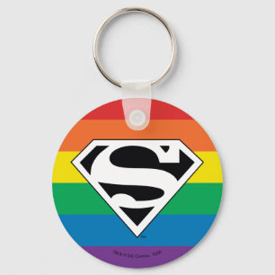 Superman Rainbow Logo Keychain