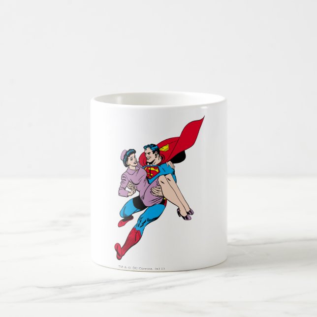 Superman rescues Louis Coffee Mug (Center)