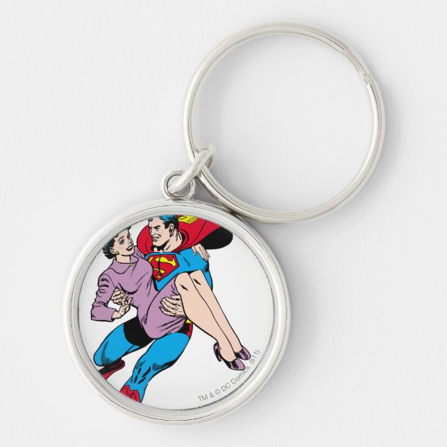 Superman rescues Louis Keychain (Front)