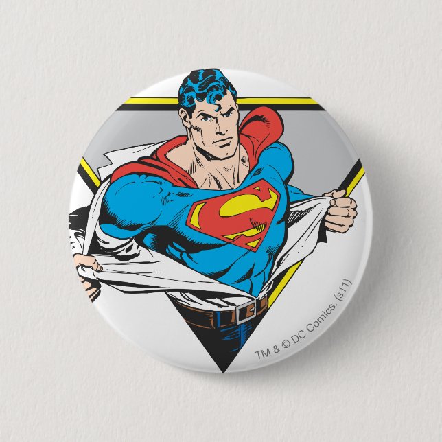 Superman Revealed 2 Inch Round Button (Front)