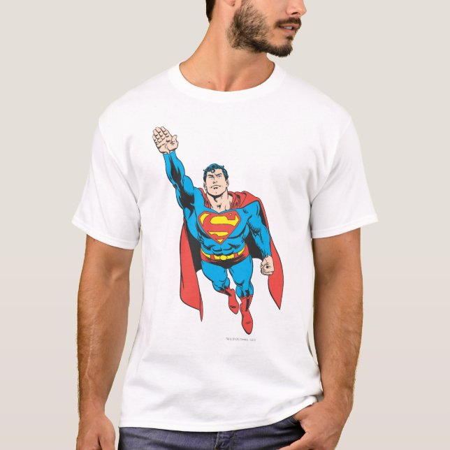 Superman Right Arm Raised T-Shirt (Front)