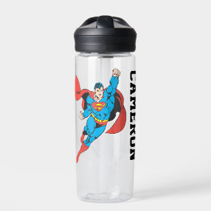 Superman Right Fist Raised    Add Your Name Water Bottle