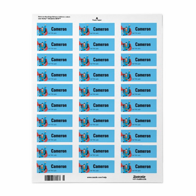 Superman Right Fist Raised Kids' (Full Sheet)
