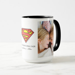 Superman S-Shield Best Grandma Photo Mug