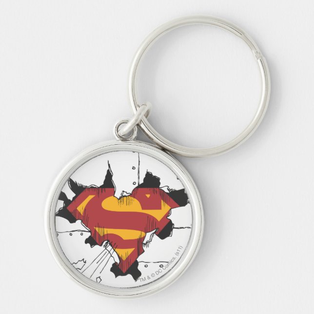 Superman S-Shield | Broken Metal Logo Keychain (Front)