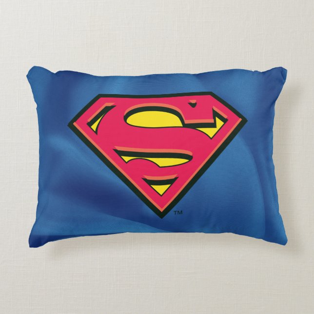 Superman S-Shield | Classic Logo Accent Pillow (Front)