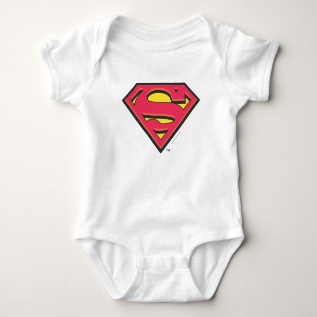 Superman S-Shield | Classic Logo Baby Bodysuit (Front)