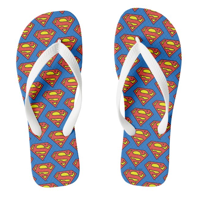 Superman S-Shield | Classic Logo Flip Flops (Footbed)