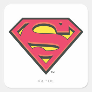Superman S-Shield Classic Logo Square Sticker