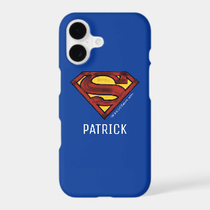 Superman S-Shield   Darkened Red Logo   Add Name