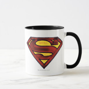 Superman S-Shield   Darkened Red Logo Mug