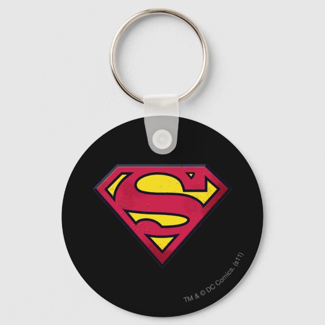 Superman S-Shield | Dirt Logo Keychain (Front)