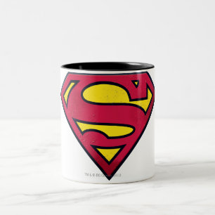 Superman S-Shield   Dirt Logo Two-Tone Coffee Mug