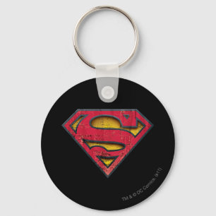 Superman S-Shield   Distressed Logo Keychain