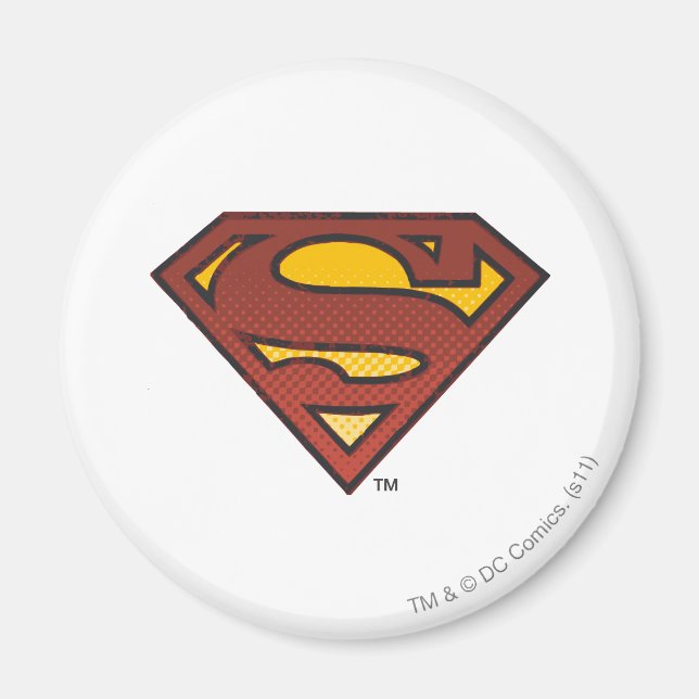 Superman S-Shield | Faded Dots Logo Magnet (Front)