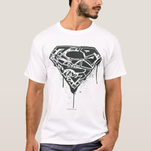 Superman S-Shield   Fragmented Splatter Logo T-Shirt