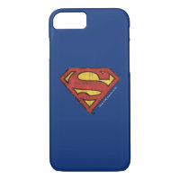 Superman S-Shield | Grunge Black Outline Logo