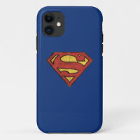 Superman S-Shield | Grunge Black Outline Logo