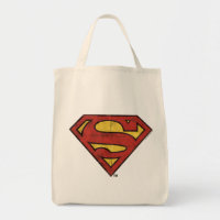 Superman S-Shield | Grunge Black Outline Logo