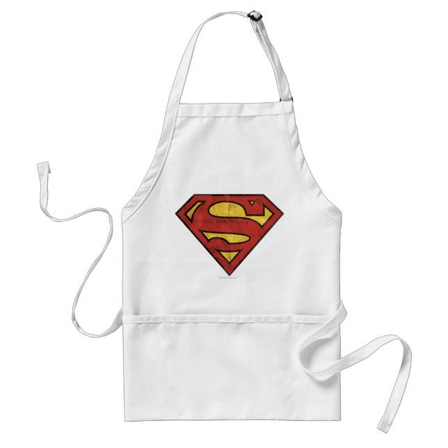 Superman S-Shield | Grunge Logo Standard Apron (Front)