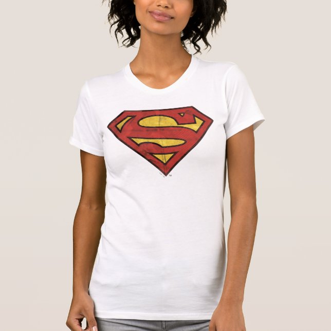 Superman S-Shield | Grunge Logo T-Shirt (Front)