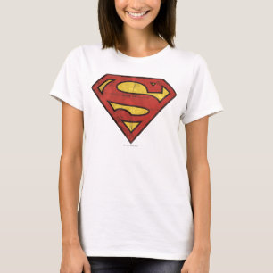 Superman S-Shield   Grunge Logo T-Shirt