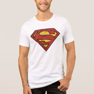 Superman S-Shield   Grunge Logo Tri-Blend Shirt