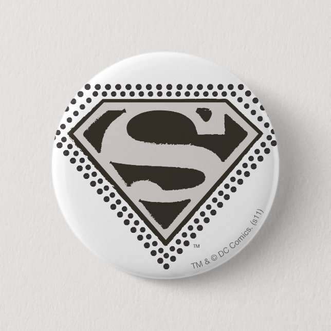 Superman S-Shield | It's Showtime! Logo 2 Inch Round Button (Front)